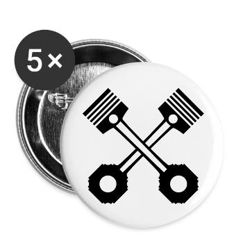 zylinder_kolben___f1 - Buttons groß 56 mm (5er Pack) - Weiß - Vorne