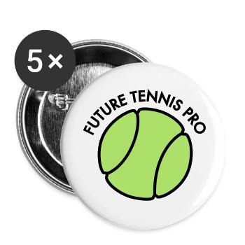 Tennis - Buttons groß 56 mm (5er Pack) - Weiß - Vorne