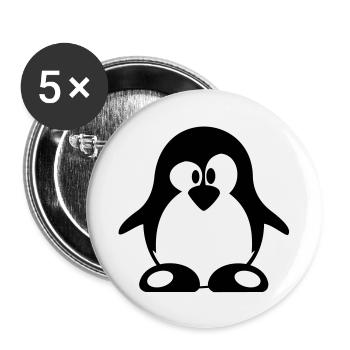 pinguin - Buttons groß 56 mm (5er Pack) - Weiß - Vorne