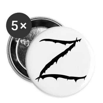 Z comme Zorro - Lot de 5 grands badges (56 mm) - blanc - Devant