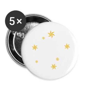 Stars and more  | Symbole-Rahmen Weihnachten - Buttons groß 56 mm (5er Pack) - Weiß - Vorne