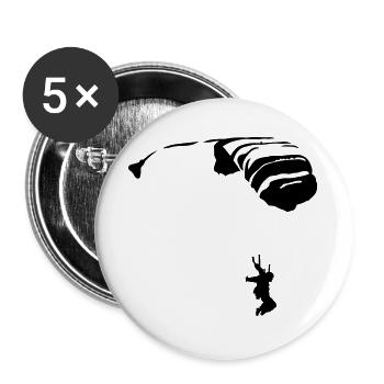 parachuting - Buttons large 2.2''/56 mm (5-pack) - white - Front