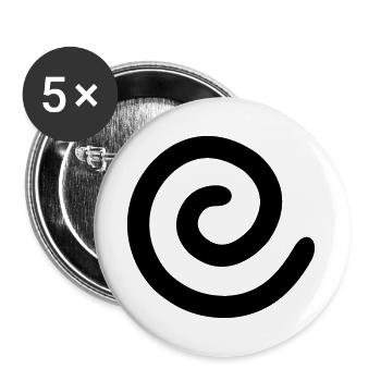 Spiral Symbol Sign Vortex Gift - Buttons large 2.2''/56 mm (5-pack) - white - Front