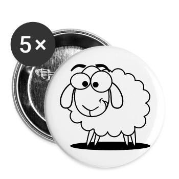 Sheep - © roil - Buttons large 2.2''/56 mm (5-pack) - white - Front