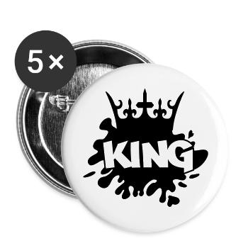 king - Buttons groß 56 mm (5er Pack) - Weiß - Vorne