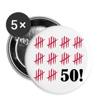 kratzer_50_2 - Buttons groß 56 mm (5er Pack) - Weiß - Vorne
