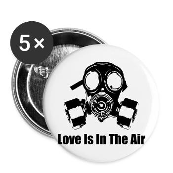Love Is In The Air - Buttons groß 56 mm (5er Pack) - Weiß - Vorne