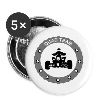 quad team - Buttons large 2.2''/56 mm (5-pack) - white - Front