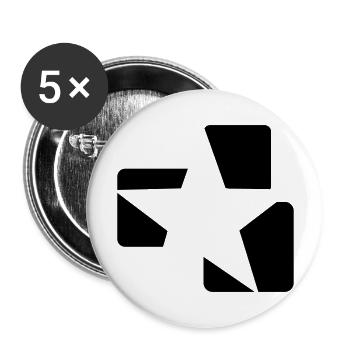 Star / Star / Estrella - Buttons large 2.2''/56 mm (5-pack) - white - Front