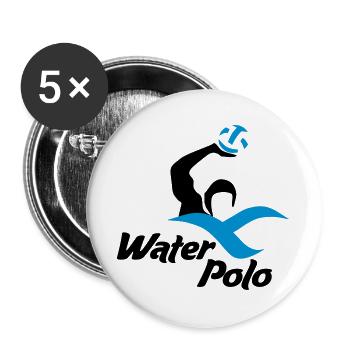 waterpolo - Buttons large 2.2''/56 mm (5-pack) - white - Front
