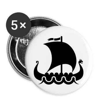vikings viking - Lot de 5 grands badges (56 mm) - blanc - Devant