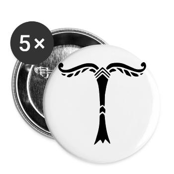 irminsul - Buttons groß 56 mm (5er Pack) - Weiß - Vorne