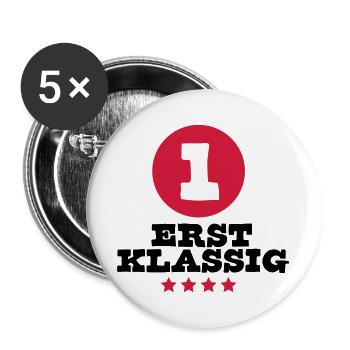schoolchild sports einschulung - Buttons large 2.2''/56 mm (5-pack) - white - Front