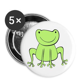frog - Buttons large 2.2''/56 mm (5-pack) - white - Front