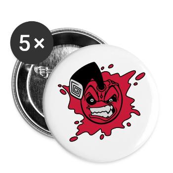 Angry cherry - Buttons large 2.2''/56 mm (5-pack) - white - Front