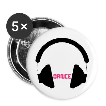 Dance - Buttons groß 56 mm (5er Pack) - Weiß - Vorne