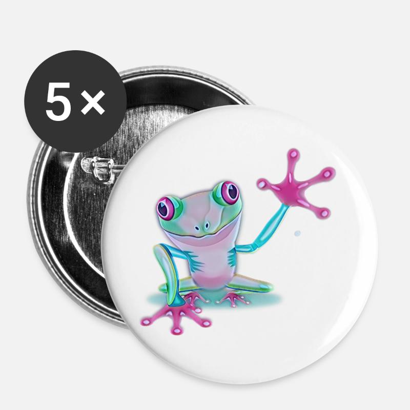 frog - Buttons large 2.2''/56 mm (5-pack) - white