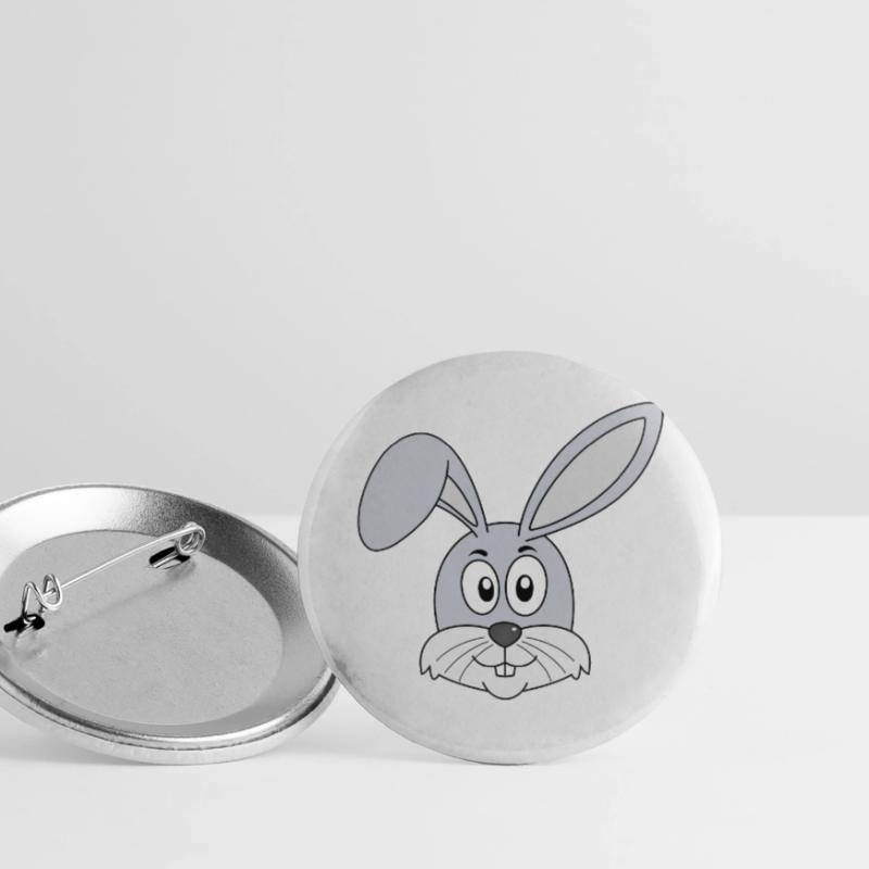 Rabbit Easter Rabbit Teeth Rabbits Easter Buttons large 2.2''/56 mm (5-pack)