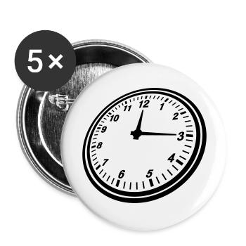 clock_design_yu1 - Lot de 5 grands badges (56 mm) - blanc - Devant