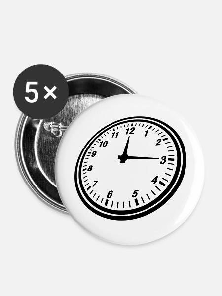clock_design_yu1 - Buttons groß 56 mm (5er Pack) - Weiß