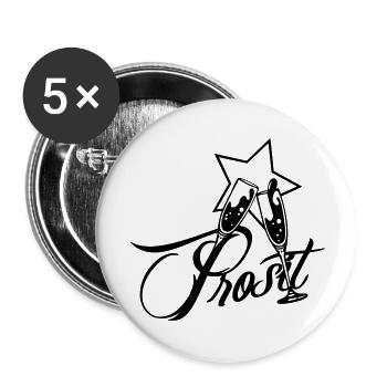 prosit3 - Buttons groß 56 mm (5er Pack) - Weiß - Vorne