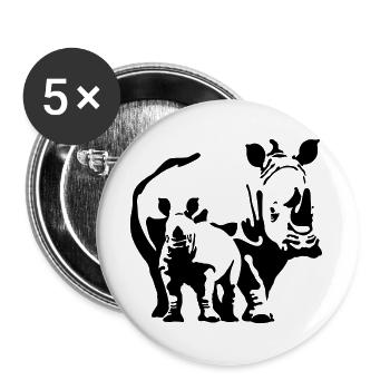 rhino - Buttons large 2.2''/56 mm (5-pack) - white - Front
