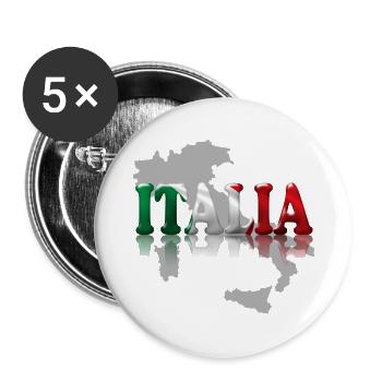 italia3 - Buttons groß 56 mm (5er Pack) - Weiß - Vorne