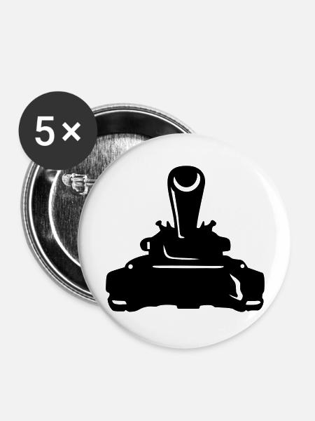 panzer - Buttons groß 56 mm (5er Pack) - Weiß