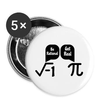 Math drôle - Lot de 5 grands badges (56 mm) - blanc - Devant