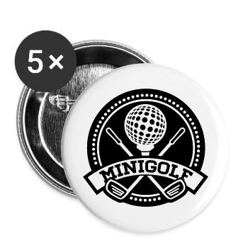 minigolf__1f1 - Buttons groß 56 mm (5er Pack) - Weiß - Vorne
