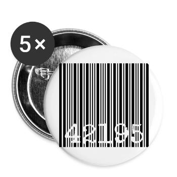 marathon - Buttons large 2.2''/56 mm (5-pack) - white - Front