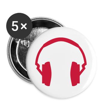 Kopfhörer - Buttons groß 56 mm (5er Pack) - Weiß - Vorne