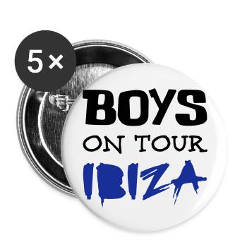 Ibiza - Lot de 5 grands badges (56 mm) - blanc - Devant