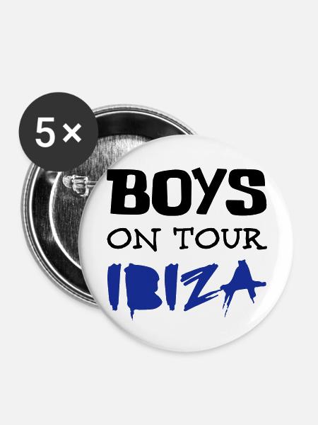 Ibiza - Buttons groß 56 mm (5er Pack) - Weiß