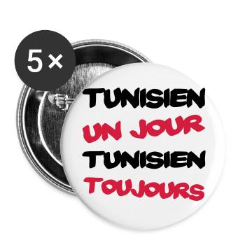 TUNISIEN un jour... - Buttons groß 56 mm (5er Pack) - Weiß - Vorne