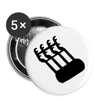 camargue race - Buttons groß 56 mm (5er Pack) - Weiß - Vorne