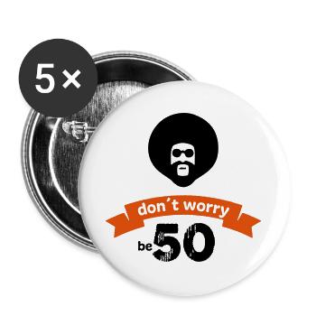 50 - Buttons large 2.2''/56 mm (5-pack) - white - Front