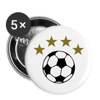 4 Sterne Fußball Weltmeister Deutschland - Buttons large 2.2''/56 mm (5-pack) - white - Front