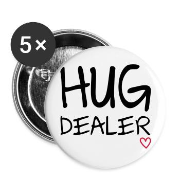 Hug Dealer - Buttons large 2.2''/56 mm (5-pack) - white - Front
