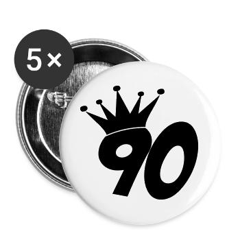 90 / geburtstag / Sport / birthday / neunzig - Buttons groß 56 mm (5er Pack) - Weiß - Vorne