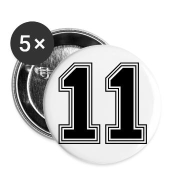 11_number_11_(s31) - Buttons large 2.2''/56 mm (5-pack) - white - Front