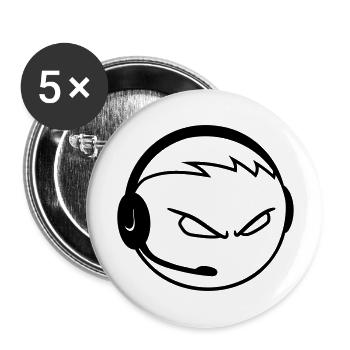 nerd gamer headset geek gamble playing computer kr - Buttons large 2.2''/56 mm (5-pack) - white - Front