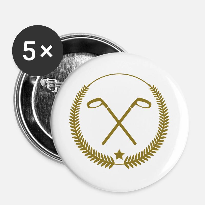 Golf - Buttons large 2.2''/56 mm (5-pack) - white