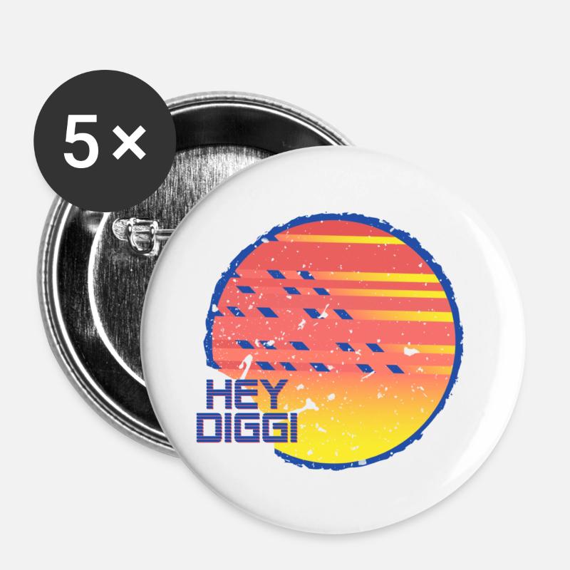 Hey Diggi - Buttons large 2.2''/56 mm (5-pack) - white