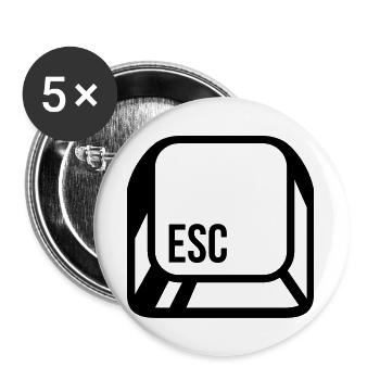Computer - Buttons groß 56 mm (5er Pack) - Weiß - Vorne
