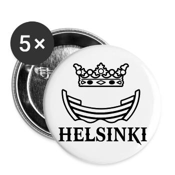 Symbolwappen der Stadt Helsinki Finnland - Buttons groß 56 mm (5er Pack) - Weiß - Vorne