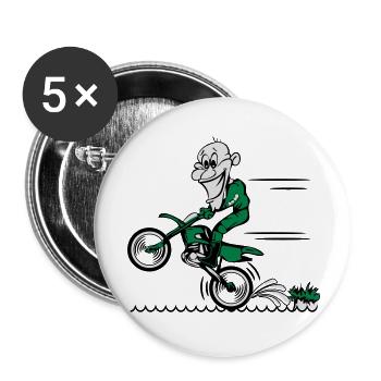 Moto plaisir de l'eau - Lot de 5 grands badges (56 mm) - blanc - Devant