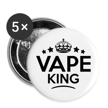 vape king keep calm style crown stars - Buttons large 2.2''/56 mm (5-pack) - white - Front