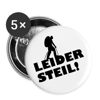 Bergsteiger - Buttons groß 56 mm (5er Pack) - Weiß - Vorne