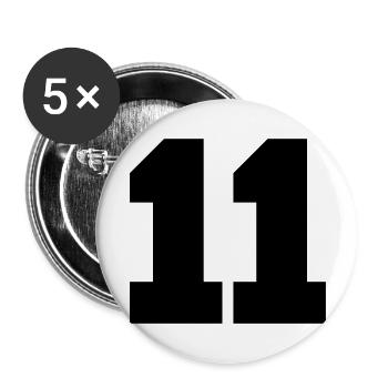 11 - Buttons groß 56 mm (5er Pack) - Weiß - Vorne